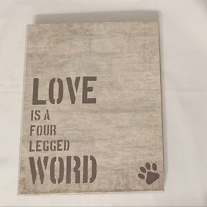 Love Is A Four Letter Word Wooden Block